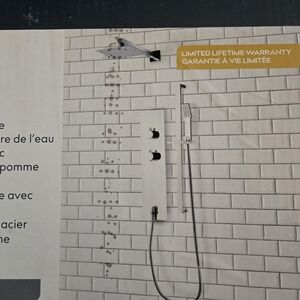 Stainless Steel Shower Panel with Mirror Finish